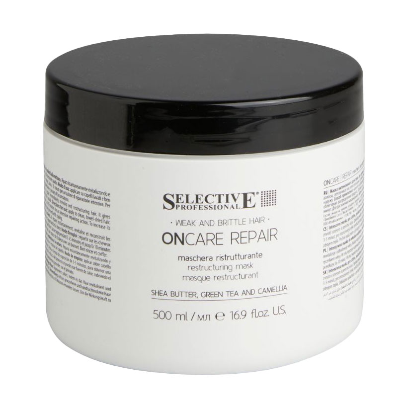 Ліпідна маска Selective Professional OnCare Repair Restructing Mask інтенсивної дії, для ламкого та пошкодженого волосся, 500 мл
